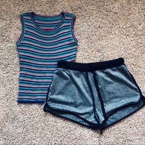 Zaful Tank and Track Shorts